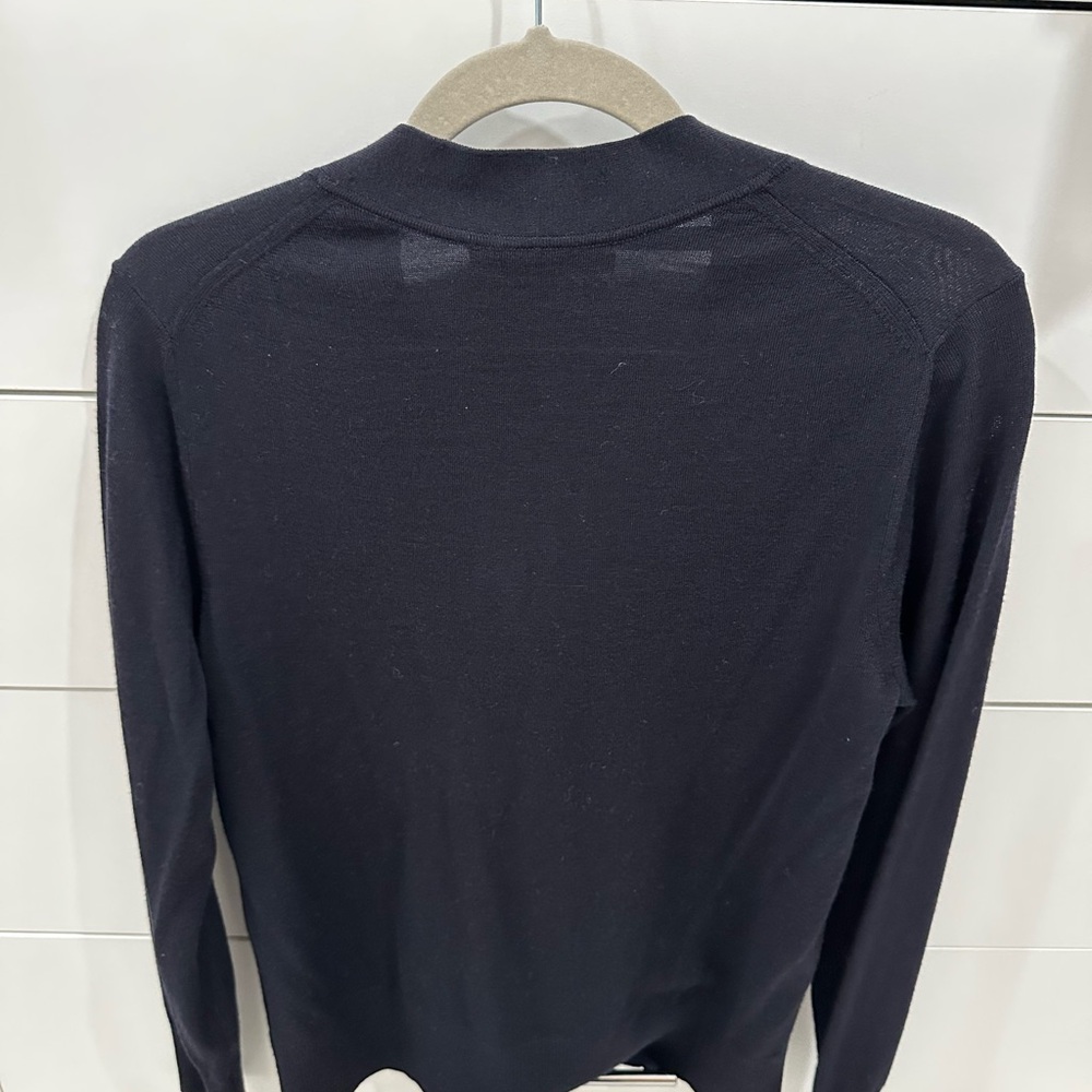 Tory Burch Navy Cardigan Size L - Picture 2 of 3